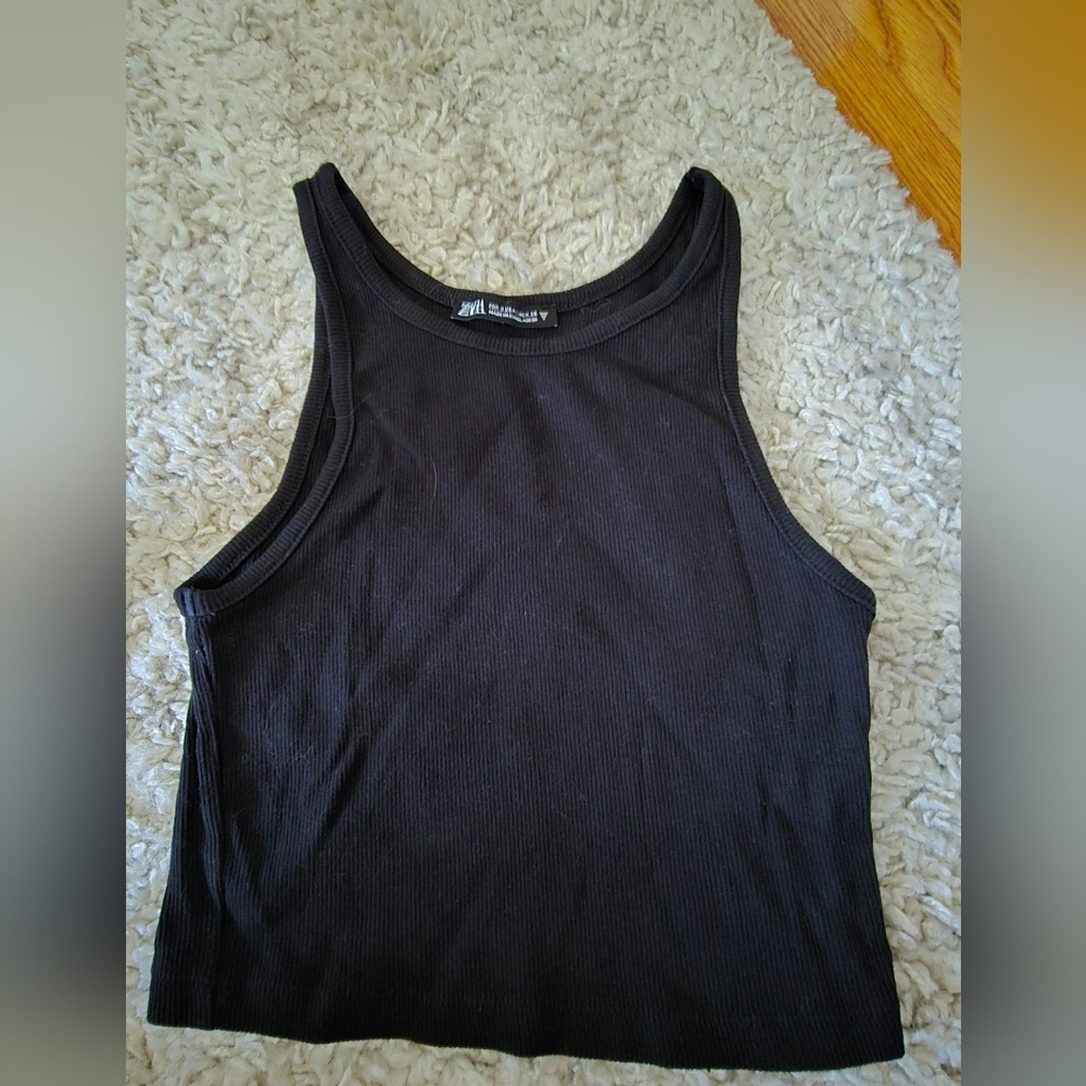 Zara Crop Top, Small, Black